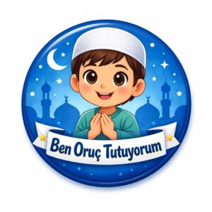 ben oruç tutuyorum erkek rozet