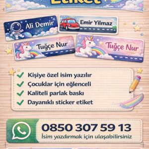 kişiye özel okul etiketi 230 adet