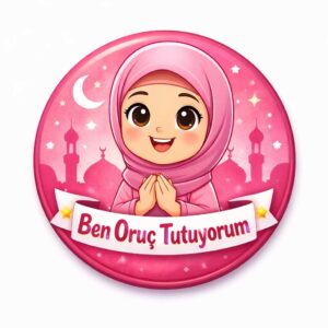 ben oruç tutuyorum kız rozet