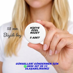 5 Adet Kişiye Özel 58mm Buton Rozet | Parlak Kaplama | İğneli Mekanizma | Özel Tasarım Baskı